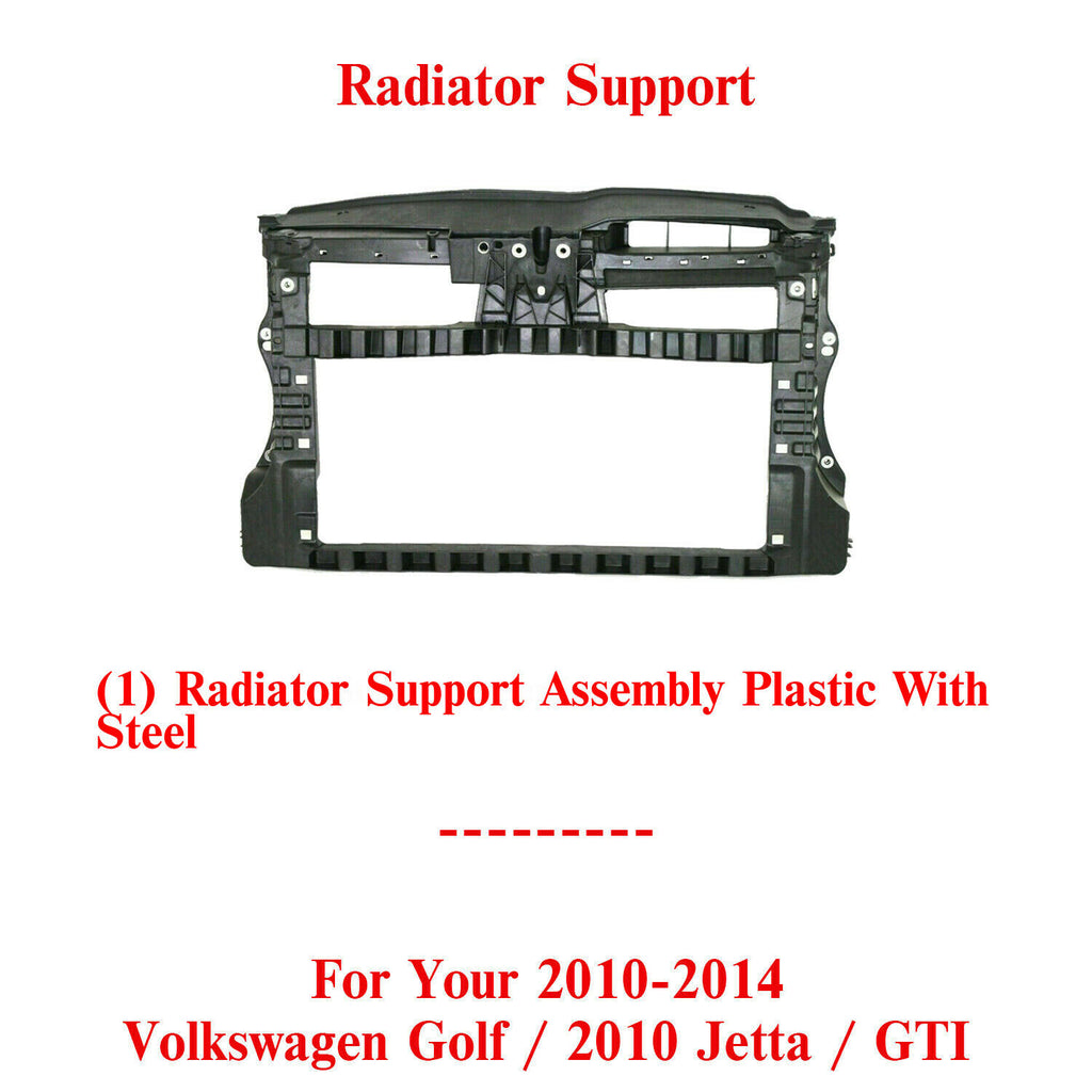 Radiator Support Assembly For 2010-2014 Volkswagen Golf / 2010 Jetta / GTI