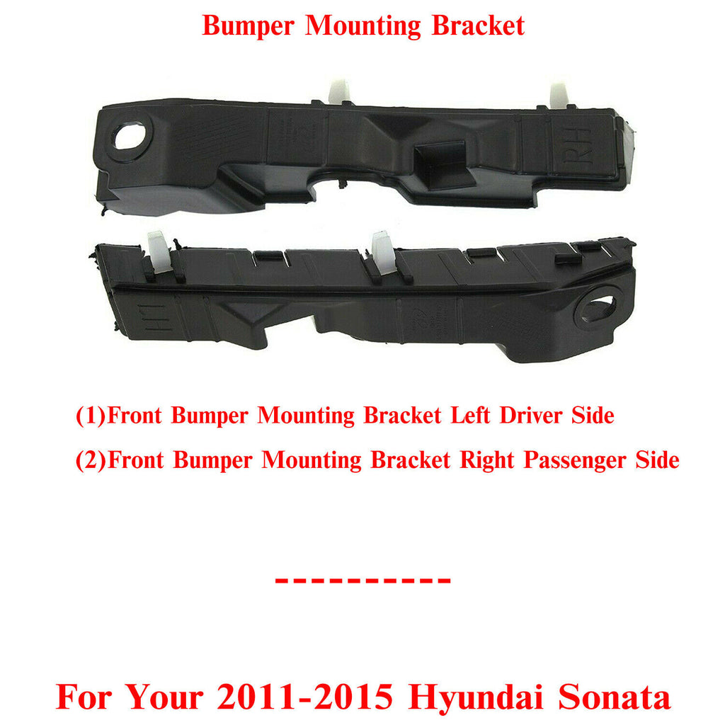 Front Bumper Mounting Brackets Left & Right Side For 2011-2015 Hyundai Sonata