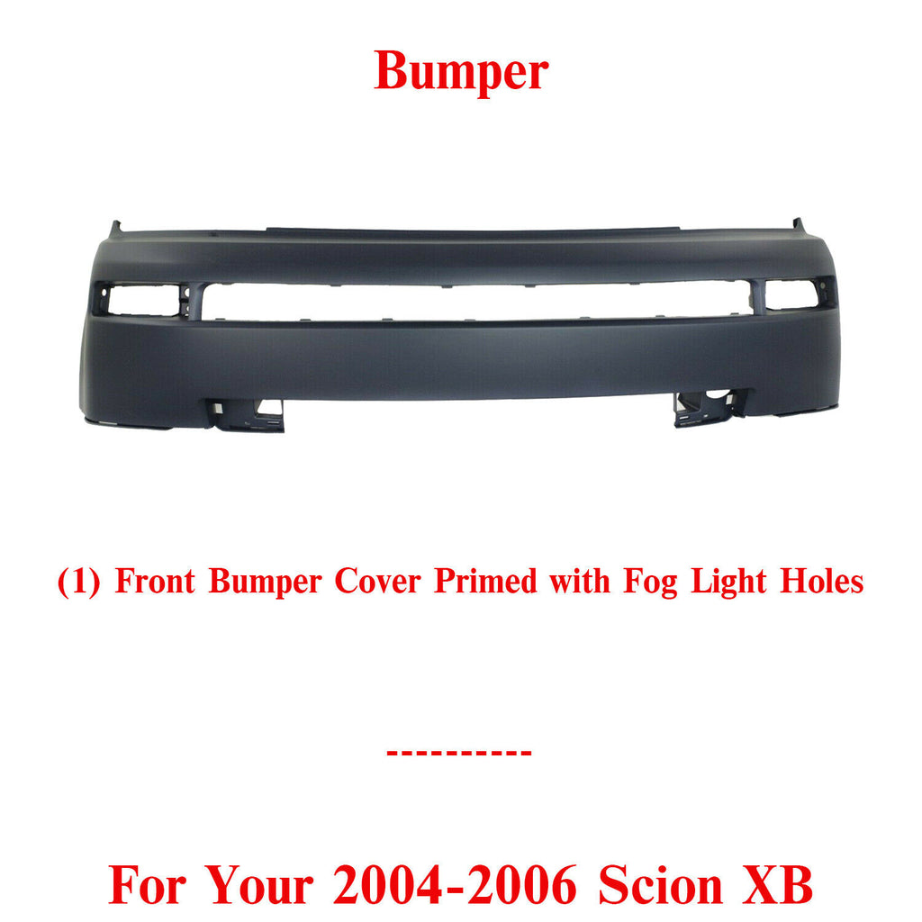 Front Bumper Cover Primed with Fog Light Hole For 2004-2006 Scion XB