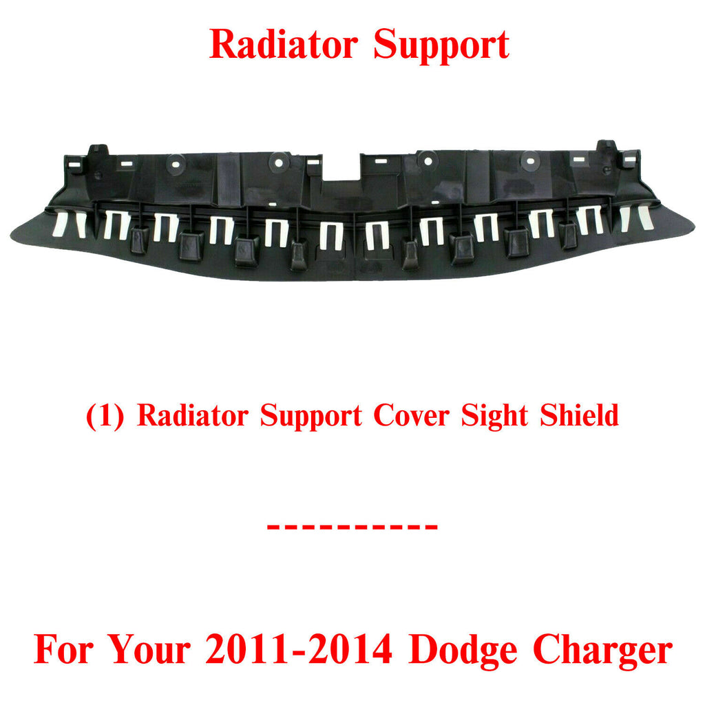 Radiator Support Cover Sight Shield Plastic For 2011-2014 Dodge Charger