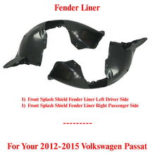 Load image into Gallery viewer, Front Splash Shield Fender Liner LH &amp; RH Side For 2012-2015 Volkswagen Passat