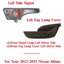 Load image into Gallery viewer, Front Left Side Signal + Fog Lamp Cover Textured For 2013-2015 Nissan Altima