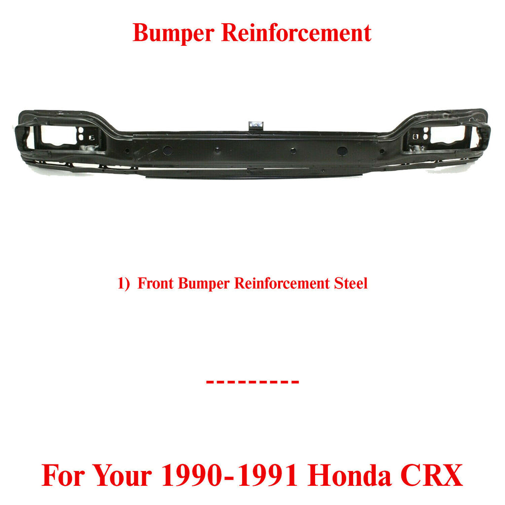 Front Bumper Reinforcement Primed Steel For 1990-1991 Honda CRX