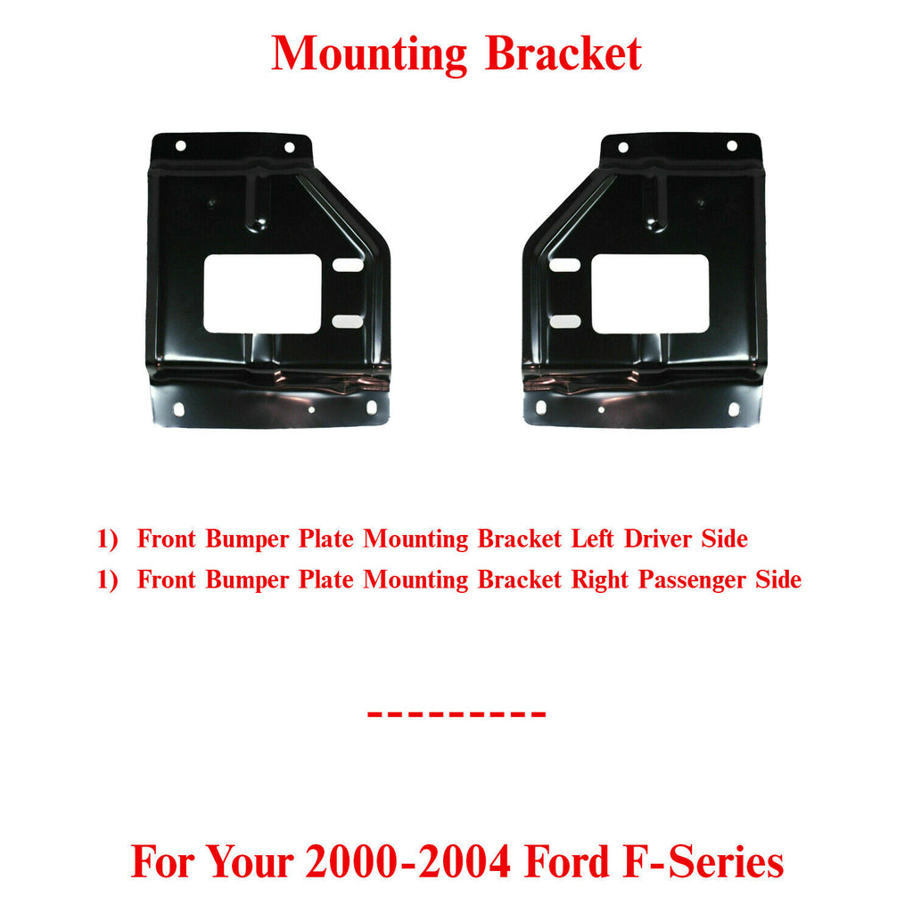 Front Bumper Bracket Left & Right Steel For 2000-2004 F-Series Super Duty