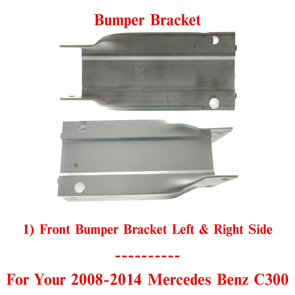 Front Bumper Bracket Left & Right Side For 2008-2015 Mercedes Benz