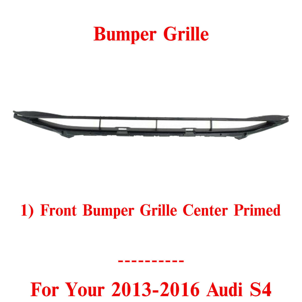 Front Bumper Face Bar Grille For 2013-2016 Audi A4 Quattro / S4