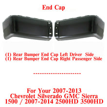 Load image into Gallery viewer, Rear Bumper End Caps Primed Steel For 07-14 Silverado/ Sierra 1500 2500HD 3500HD