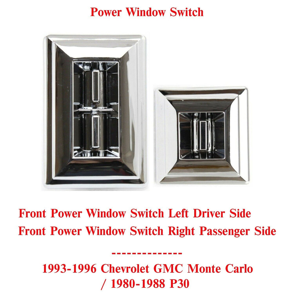 Set Of Power Window Switch LH+RH For 1980-88 P30 / 1993-96 Chevy GMC Monte Carlo