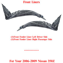 Load image into Gallery viewer, Front Fender Liner Left Driver and Right Passenger Side For 2006-09 Nissan 350Z