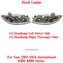 Load image into Gallery viewer, Front Headlamps Assembly LH &amp; RH Side For 2003-16 International 4300 4400 Series