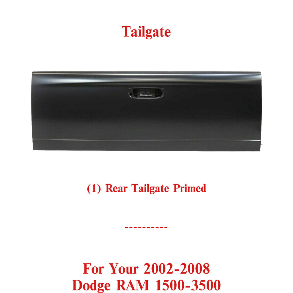 Rear Tailgate Primed For 2002-2008 Dodge Ram 1500 - 3500