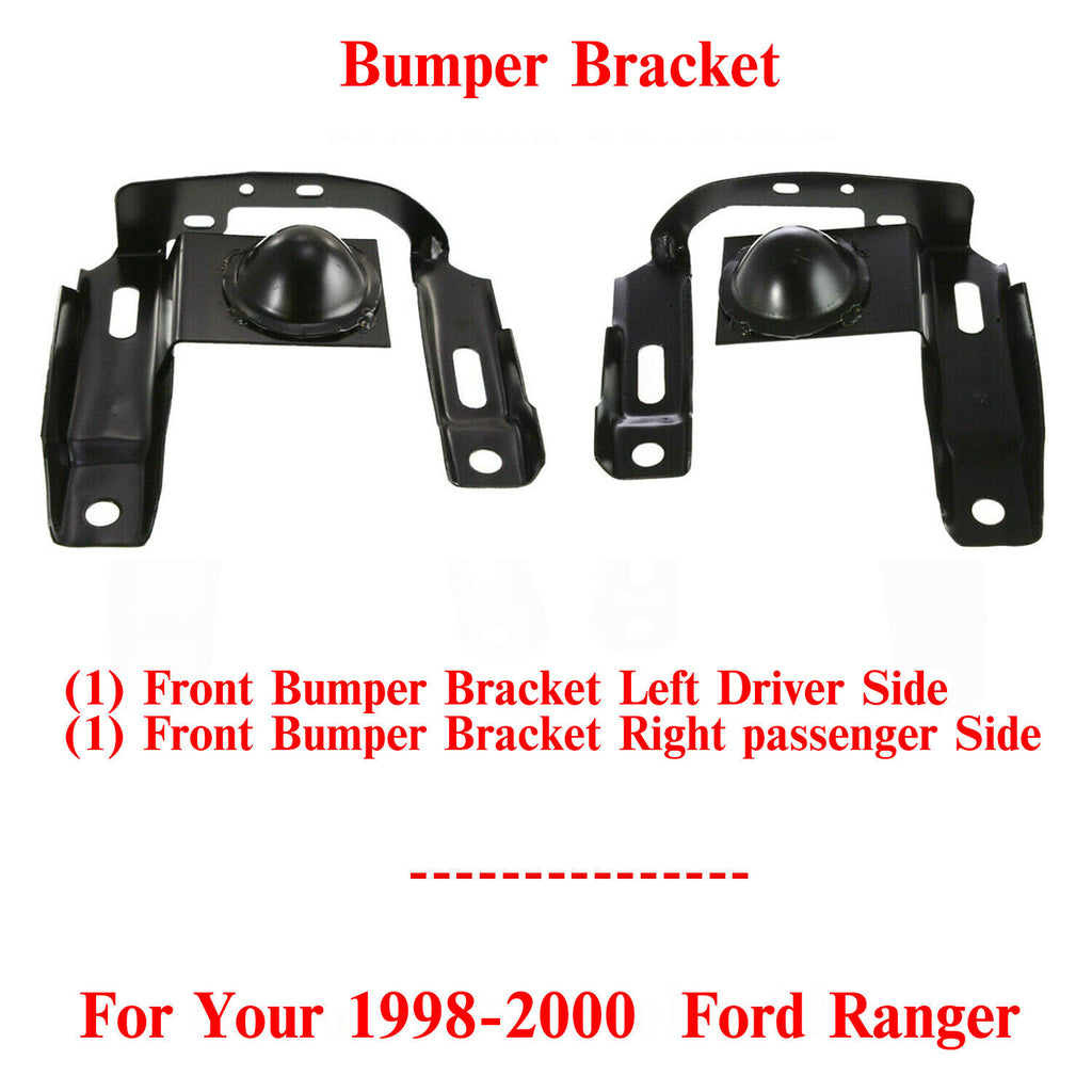 Front Bumper Bracket Right Passenger & Left Driver Side For 1998-00 Ford Ranger