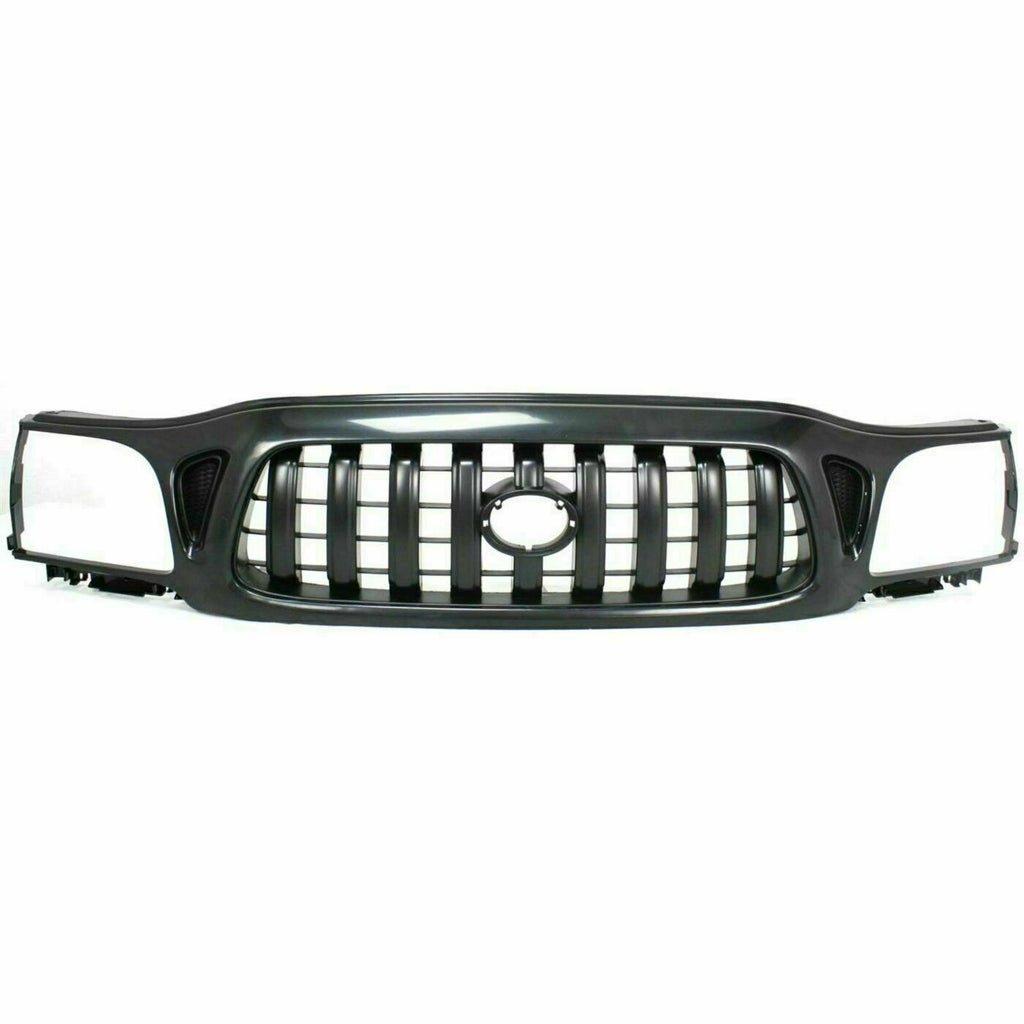 Front Grille Primed Shell & Insert For 2001-2004 Toyota Tacoma DLX / Base