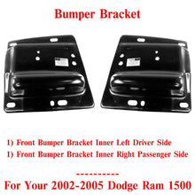 Load image into Gallery viewer, Front Bumper Bracket Inner Left &amp; Right Side For 2002-2005 Dodge RAM 1500