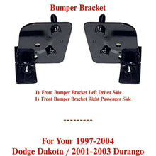 Load image into Gallery viewer, Front Inner Bumper Brackets LH + RH For 1997-2004 Dodge Dakota 2001-2003 Durango