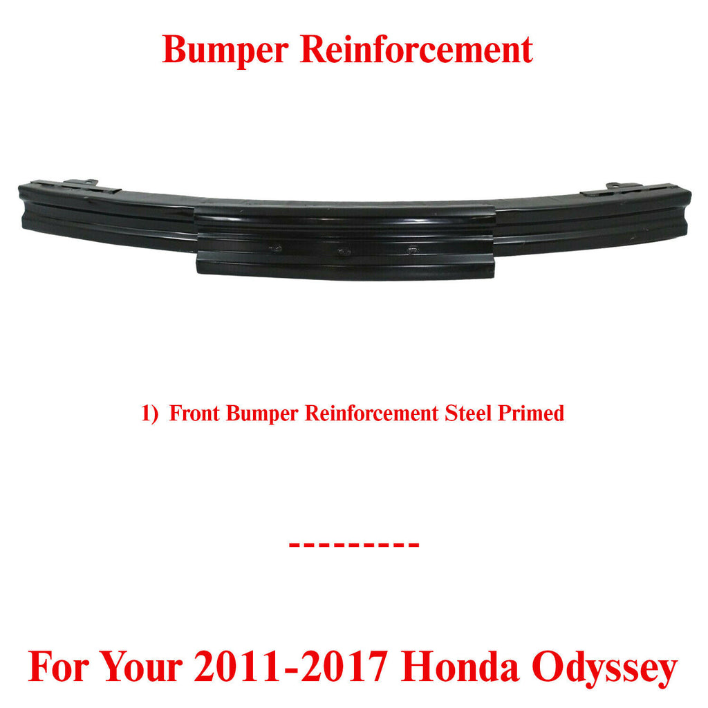 Front Bumper Reinforcement Impact Bar Steel Primed For 2011-2017 Honda Odyssey