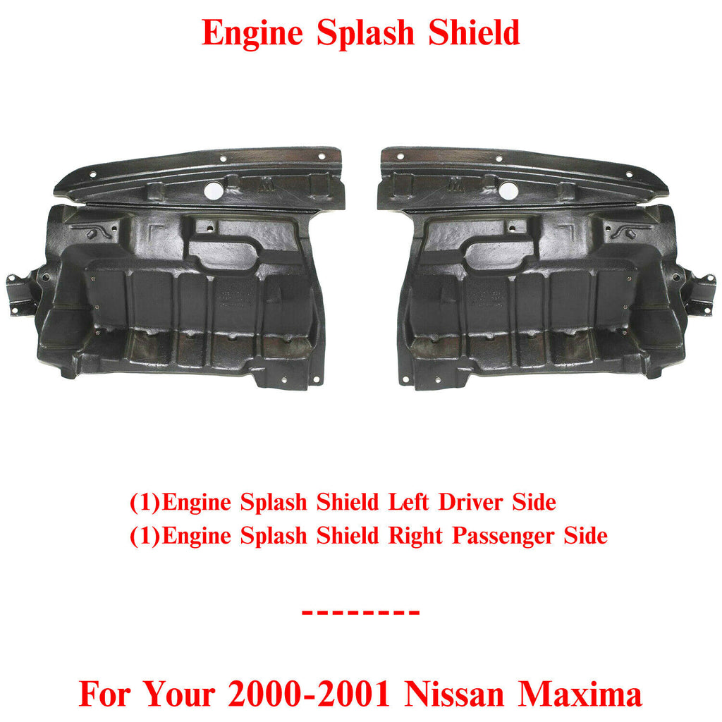 Engine Splash Shield Left & Right Side For 2000-2001 Nissan Maxima