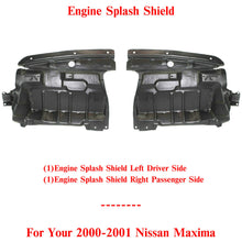 Load image into Gallery viewer, Engine Splash Shield Left &amp; Right Side For 2000-2001 Nissan Maxima