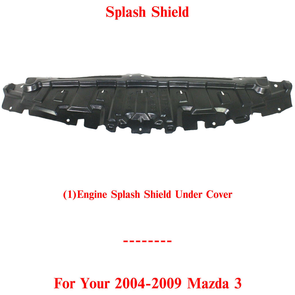 Front Engine Splash Shield Under Cover For 2004-2009 Mazda 3