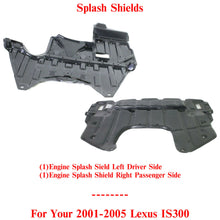 Load image into Gallery viewer, Set of 2 Engine Splash Shield Under Cover Front &amp; Rear For 2001-05 Lexus IS300