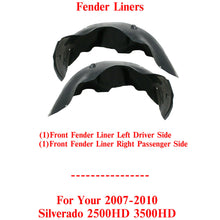 Load image into Gallery viewer, Front Splash Shield Fender Liner For 2007-2010 Chevrolet Silverado 2500HD 3500HD