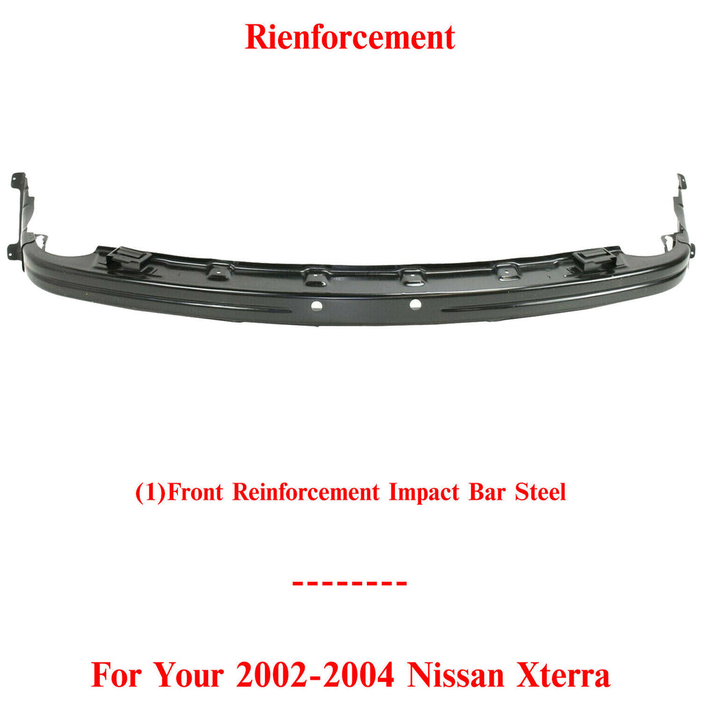 Front Bumper Reinforcement Impact Bar Steel Primed For 2002-2004 Nissan Xterra