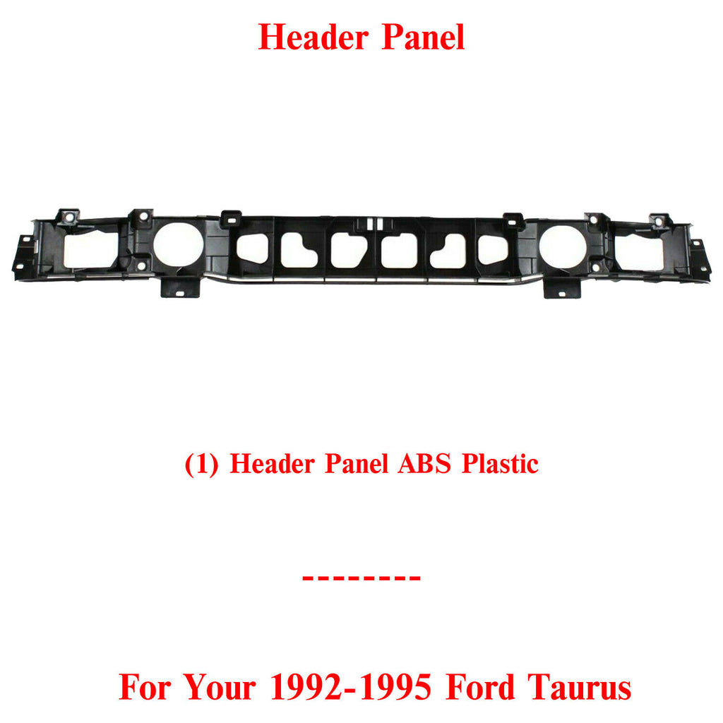 Front Header Replacement Panel ABS Plastic For 1992-1995 Ford Taurus