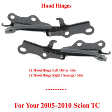 Load image into Gallery viewer, Hood Hinge Left Driver &amp; Right Passenger Side For 2005-2010 Scion TC