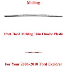 Load image into Gallery viewer, Front Hood Molding Trim Chrome Plastic For 2006-2010 Ford Explorer