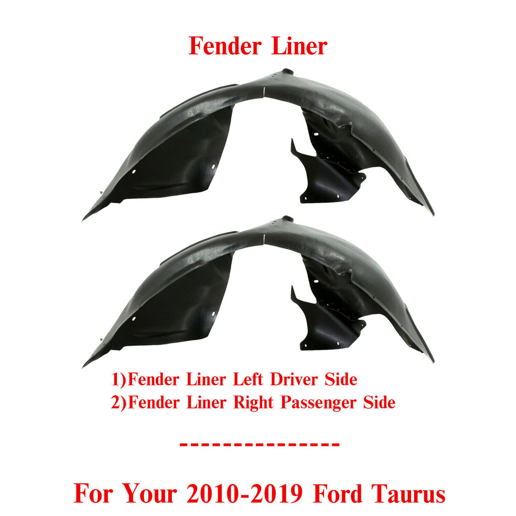 Front Fender Liner Left Driver & Right Passenger Side For 2010-2019 Ford Taurus