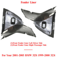 Load image into Gallery viewer, Front Fender Liner Left &amp; Right Side For 2001-2005 BMW 325i 1999-2000 323i