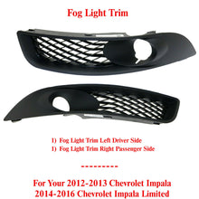 Load image into Gallery viewer, Fog Light Trim LH &amp; RH Side For 2012-2013 Chevrolet Impala - 2014-2016 Limited