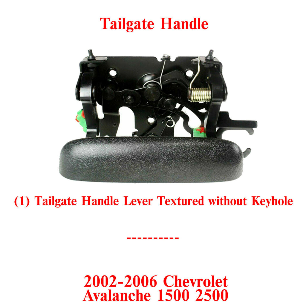 Tailgate Handle Lever Outside Textured For 02-06 Chevrolet Avalanche 1500 2500