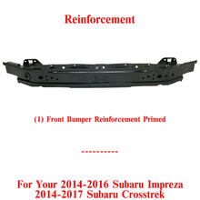 Load image into Gallery viewer, Front Bumper Reinforcement Primed For 14-16 Subaru Impreza 14-17 Crosstrek