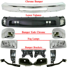 Load image into Gallery viewer, Front Bumper Chrome Kit With Brackets For 2007-2010 Silverado 2500HD 3500HD