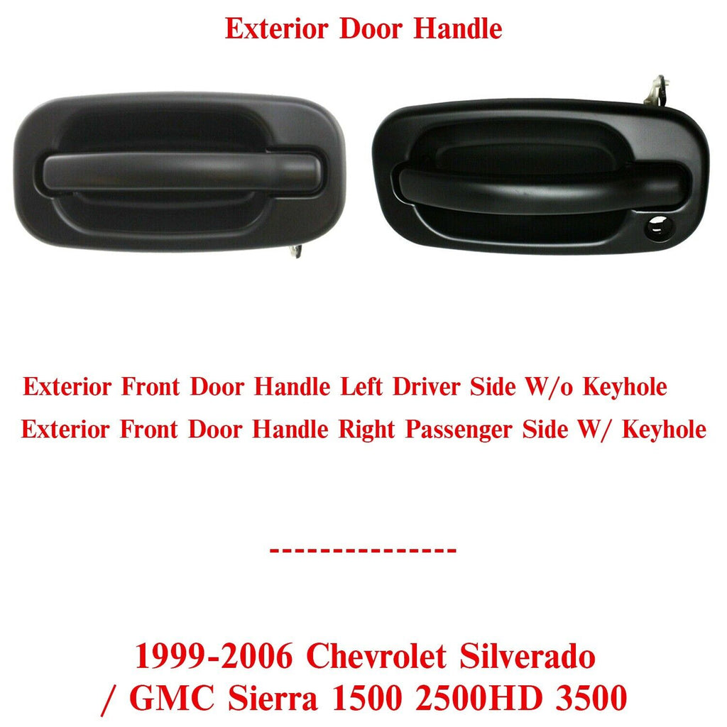 Set of 2 Front Exterior Door Handle RH+LH Side For 1999-06 Silverado /GMC Sierra