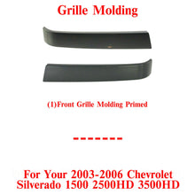 Load image into Gallery viewer, Front Primed Grille Molding For 2003-2006 Chevrolet Silverado 1500 2500HD 3500HD