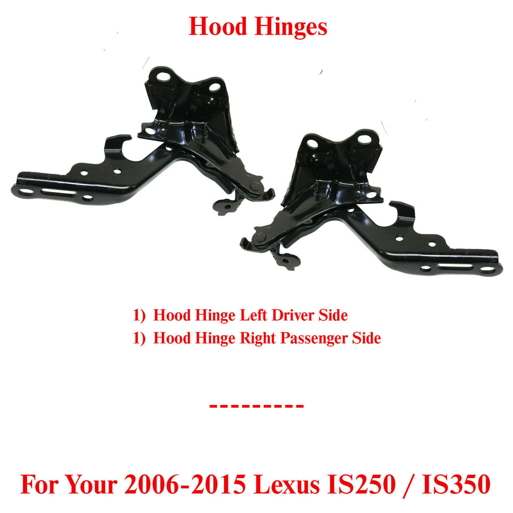 Hood Hinges Left Driver & Right Passenger Side For 2006-2015 Lexus IS250 / IS350