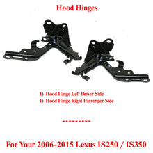 Load image into Gallery viewer, Hood Hinges Left Driver &amp; Right Passenger Side For 2006-2015 Lexus IS250 / IS350