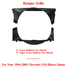 Load image into Gallery viewer, Upper &amp; Lower Radiator Fan Shroud For 1994-2005 Chevrolet S10 / Blazer / Jimmy