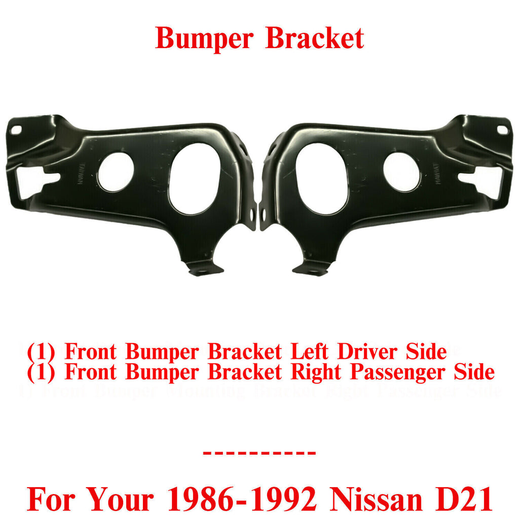 Front Bumper Mounting Bracket Left & Right Side For 1986-1992 Nissan D21