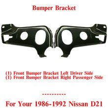 Load image into Gallery viewer, Front Bumper Mounting Bracket Left &amp; Right Side For 1986-1992 Nissan D21