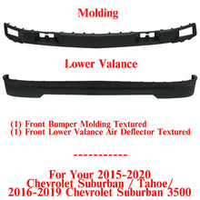 Load image into Gallery viewer, Front Bumper Molding &amp; Lower Valance Textured For 2015-2020 Chevrolet Suburban