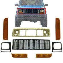 Load image into Gallery viewer, Header Panel Grille Headlight Door Park &amp; corner Lights For 97-01 Jeep Cherokee