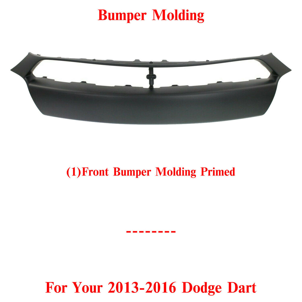 Front Bumper Trim Applique Primed For 2013-2016 Dodge Dart