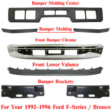 Load image into Gallery viewer, Front Bumper Chrome Face Bar + Valance Kit For 1992-1996 Ford F-Series / Bronco