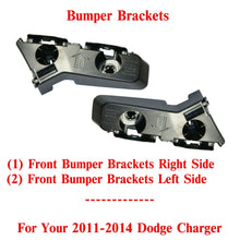 Load image into Gallery viewer, Set of 2 Front Bumper Brackets Steel LH &amp; RH Side For 2011-2014 Dodge Charger