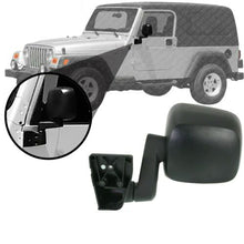 Load image into Gallery viewer, Front Left Driver Side Mirror Manual Folding Black For 2003-2006 Jeep Wrangler