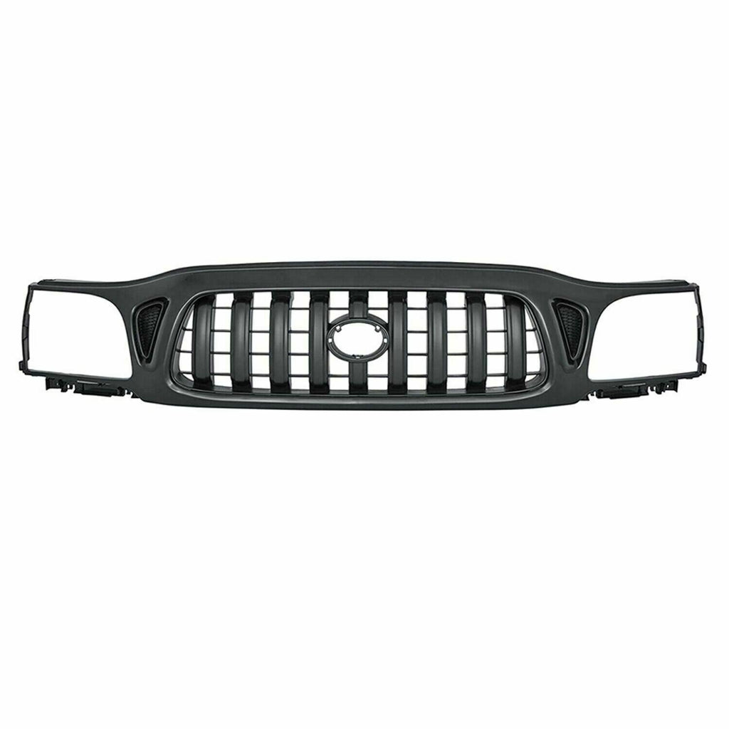 Front Primed Bumper Kit + Grille + Head Lights For 2001-2004 Toyota Tacoma 4WD