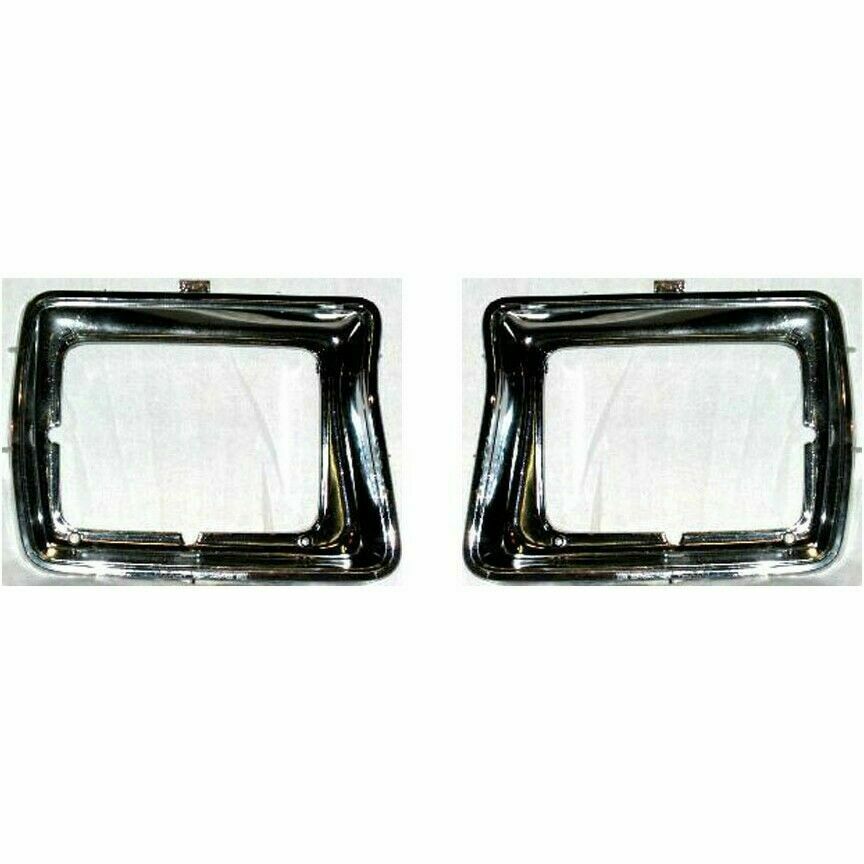 Front Headlamps Door Chrome Rectangular LH & RH Side For 1978-1979 Ford F-Series